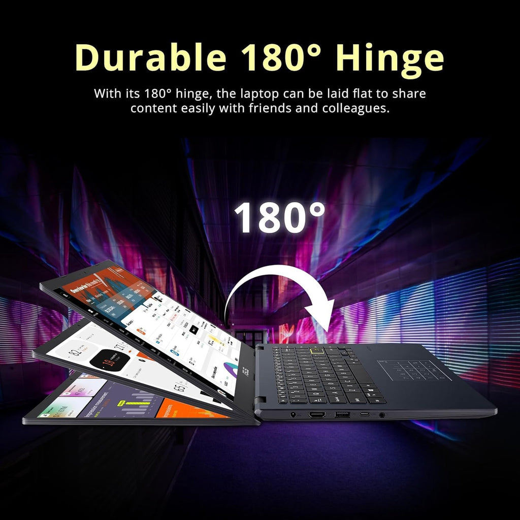 ASUS Vivobook go 14' FHD Laptop, Intel Pentium N6000 (Up to 3.30GHz), 4GB RAM, 64GB eMMC, Thin & Light, NumberPad, Webcam, HDMI, Wi-Fi, Win 11 Home in S Mode