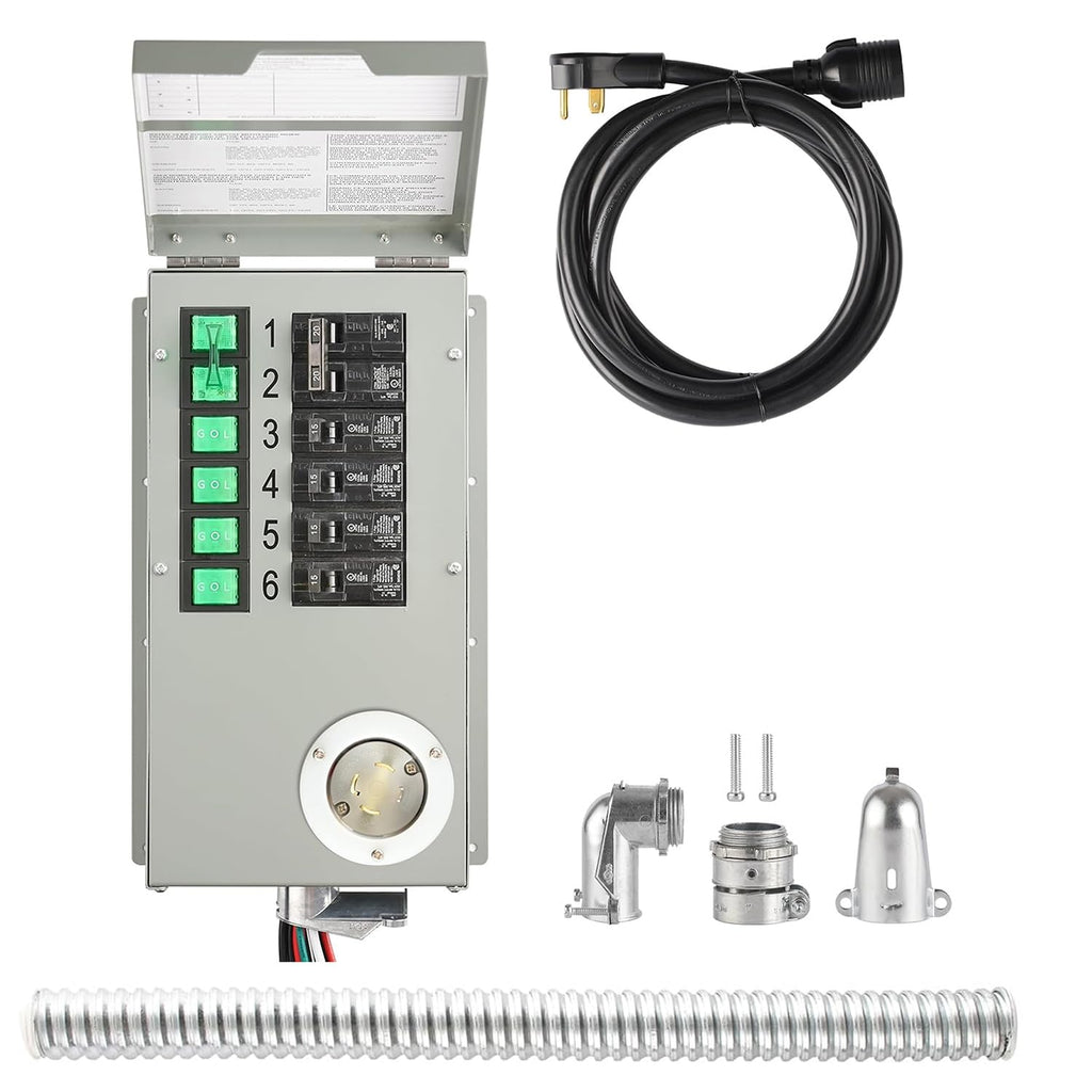 Nature's Generator Transfer Switch 6-Circuits 120/240V 30A Non-Automatic Power Transfer Kit