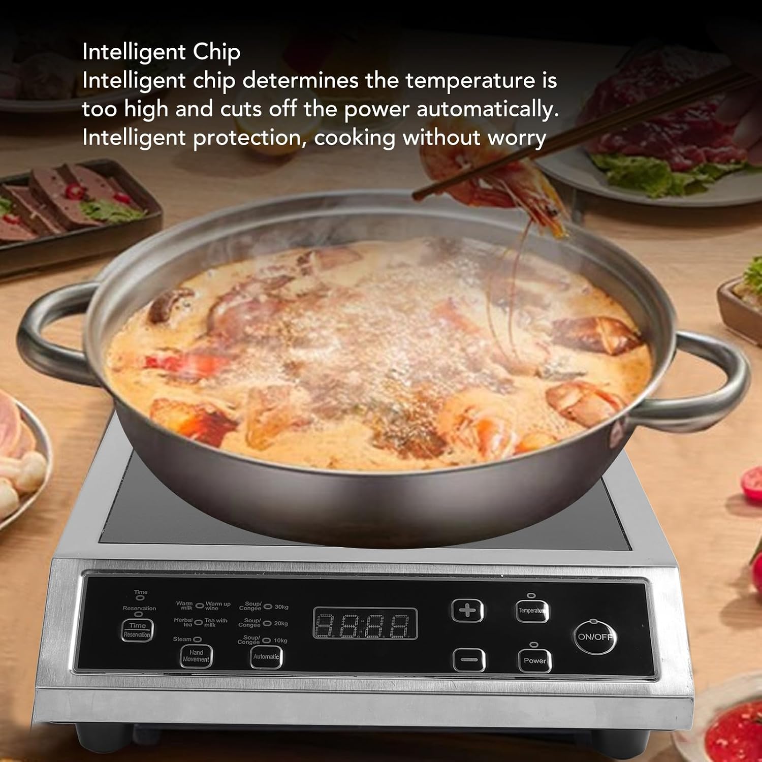 3500W Portable Induction Cooktop Easy to Clean Multifunctional Countertop Burner Induction Hot Plate with Sensor Touch Panel for Cooking, Portable Induction Cooktop, Countertop