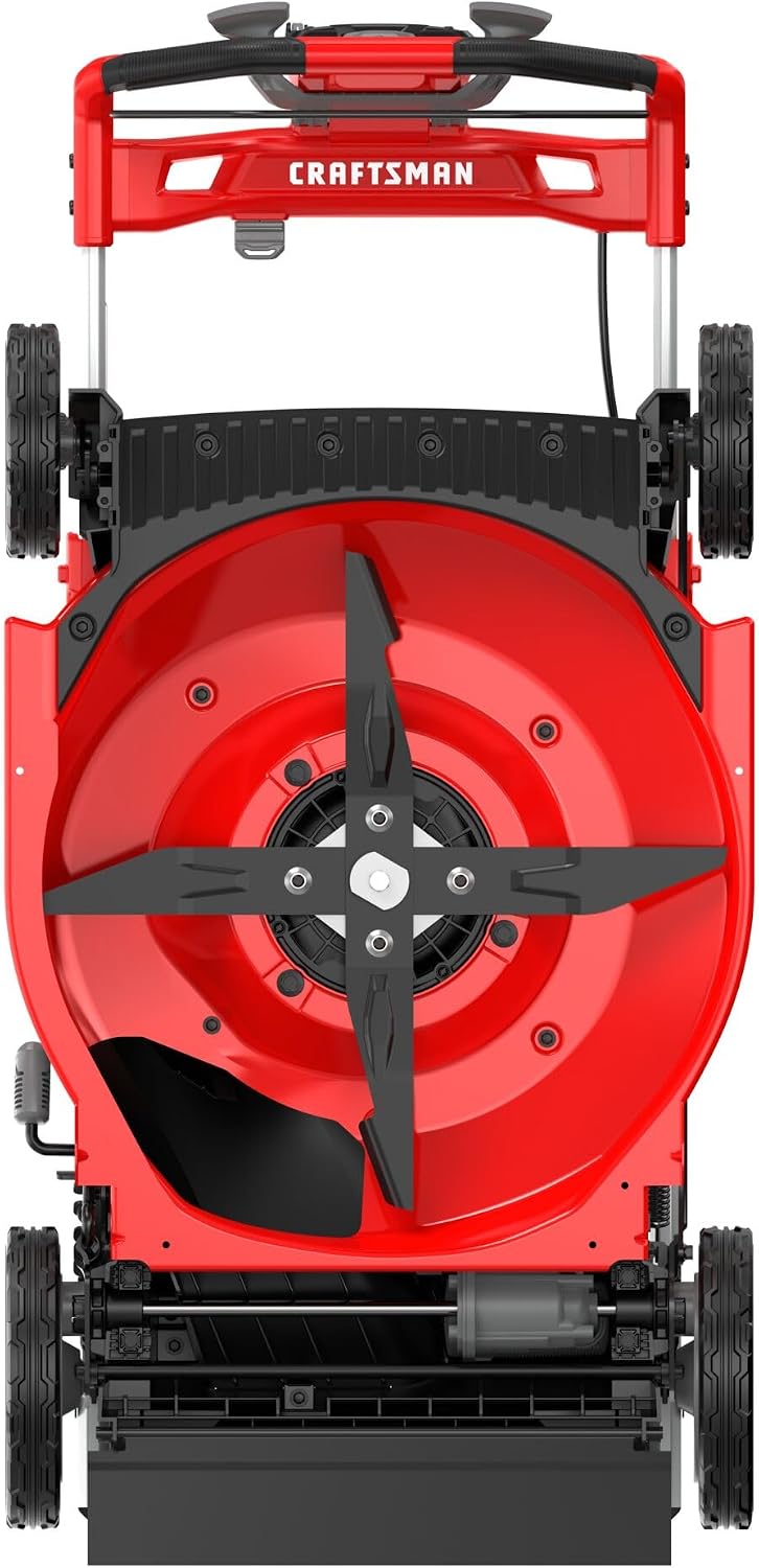 CRAFTSMAN V20 BRUSHLESS RP 21 in Rear Wheel Driver Mower, 2 x 9Ah Batteries and 2 Chargers Included, Up to 70 Min of Runtime, Self-Propelled, LED Headlights, Dual Blades (CMCMWSP320X2)