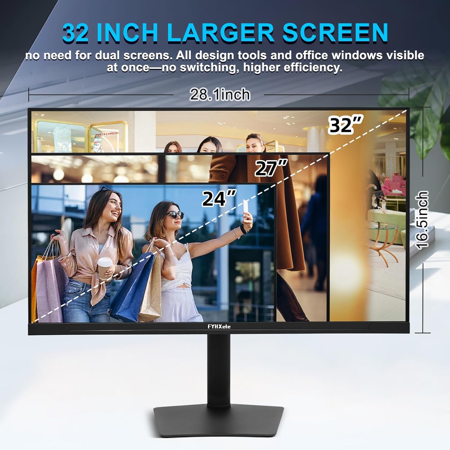 FYHXele 22 Inch Touchscreen Monitor, IPS FHD 1080P Touch PC Display, 75Hz, LED Backlit Multi-Touch Monitor, VESA, HDMI & VGA & USB Computer Touch Screen for Gaming, Business, Warehouse, Bar, Gym