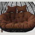 2 Seater Egg Chair Swing Cushion Outdoor,Double Egg Chair Cushion Replacement,Waterproof Detachable Hanging Basket Chair Cushions,for Garden Balcony(N)
