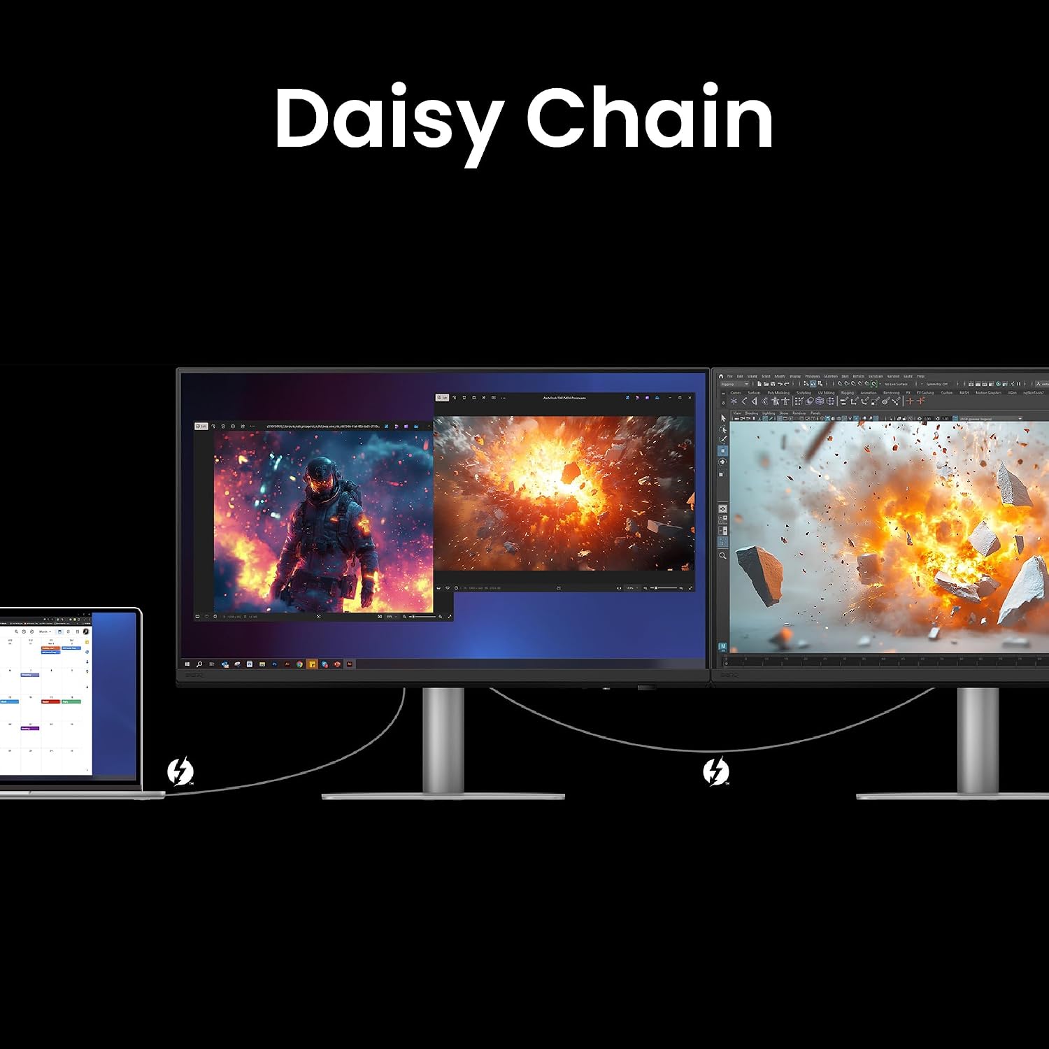BenQ PD3226G 32' 4K UHD (3840x2160) 144Hz Monitor for Designers, IPS, 95% P3, 100% sRGB, 90W Thunderbolt 4, Software Calibration, KVM, Daisy Chain, Reflection-Free Nano Matte Panel, Height Adjustable