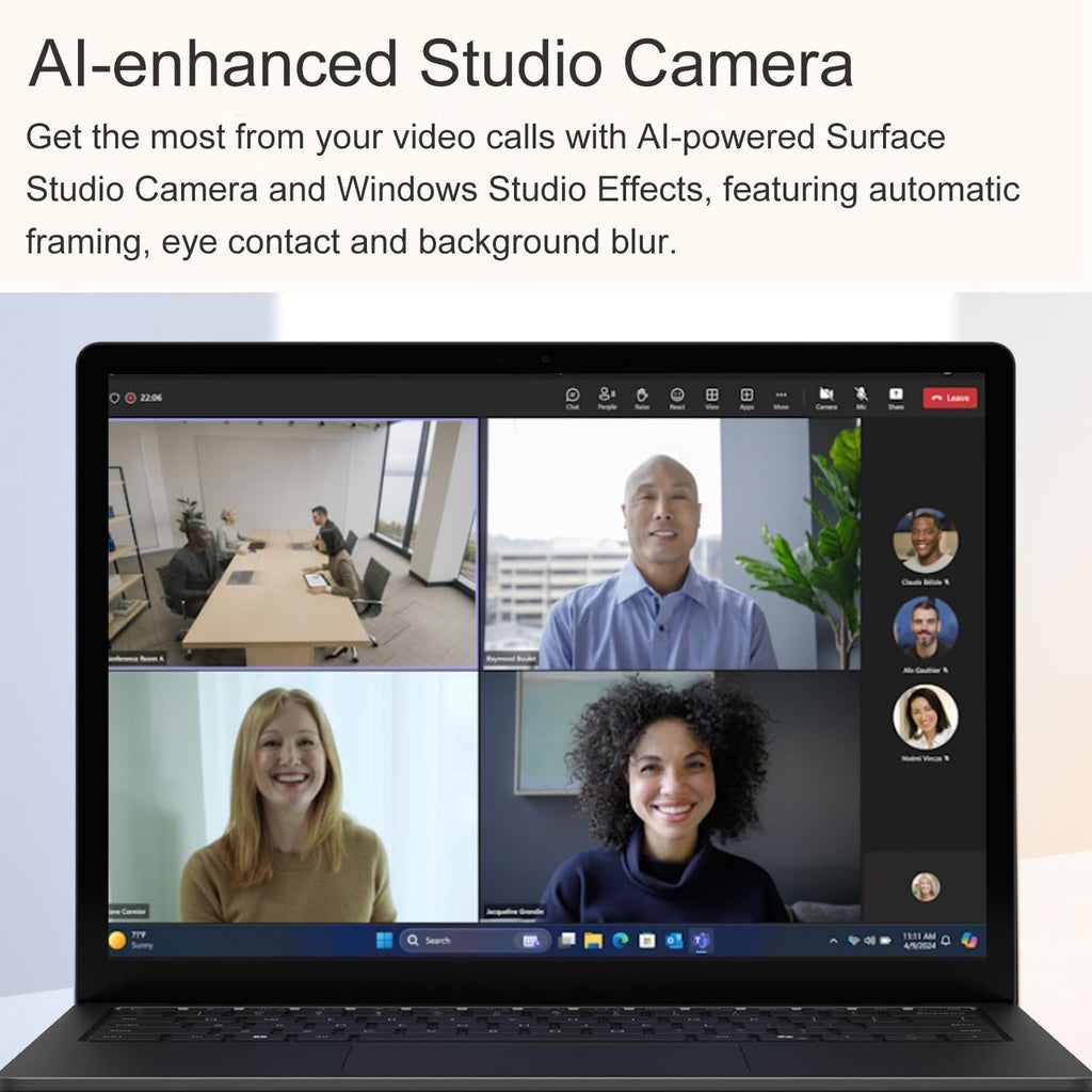 Microsoft Surface Laptop 6 AI PC for Business (13.5' 2K+ Touchscreen, Intel 16-Core Ultra 7 165H (> i7-1355U), 16GB DDR5 RAM, 512GB SSD), 18.5-Hr Long Battery Life, 1080p IR Webcam, Win 11 Pro, Black