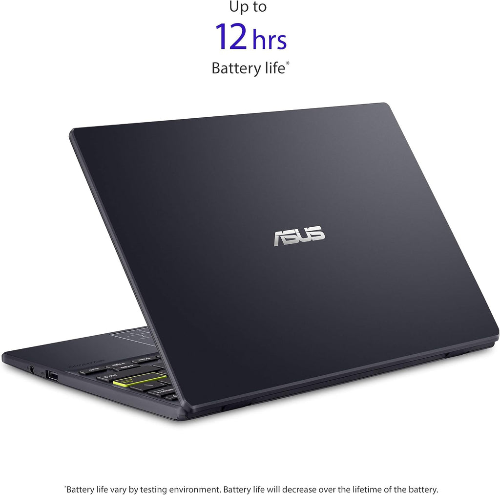 ASUS Notebook E210 11.6' Ultra Thin, Intel Celeron N4020 Processor, 4GB RAM, 64GB eMMC Storage, Windows 10 Home in S Mode with One Year of Office 365 Personal, E210MA-DB02,Star Black