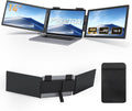 Laptop Screen Extender, 14'' FHD 1080P Triple Portable Monitor for Laptop with Ultra-Slim IPS Display, USB-C Plug and Play Multi Screen Attachment for 14'-15.6' Laptops