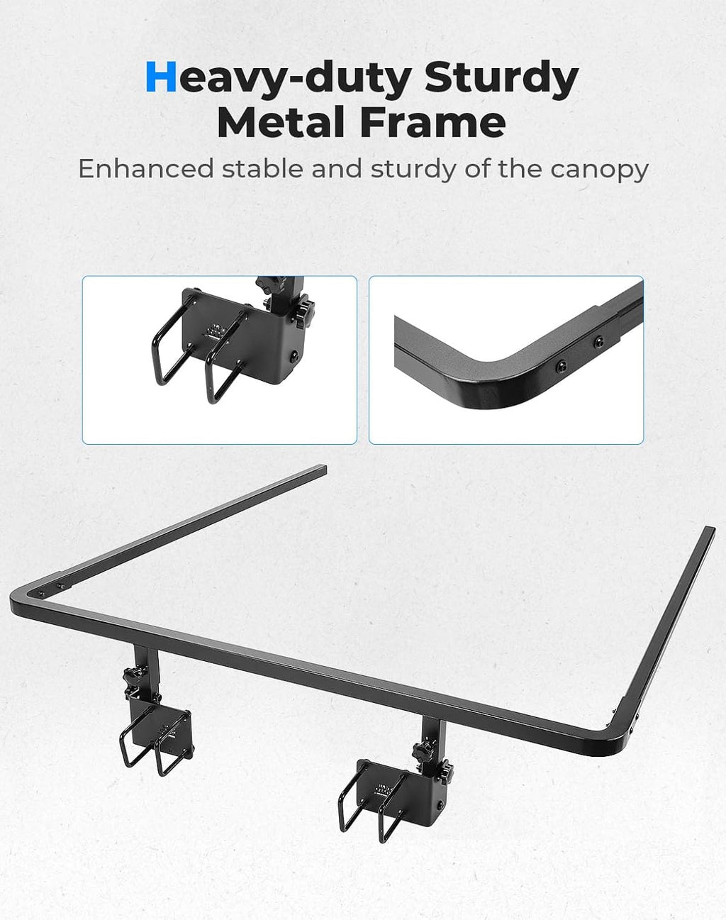 KEMIMOTO Tractor Canopy for ROPS, Tractor Sun Shade for Lawn Mower with 2' x 2' or 2' x 3' ROPS, Compatible with Kubota, John Deere, Cub Cadet, Adjustable Angle UV Rays Protection
