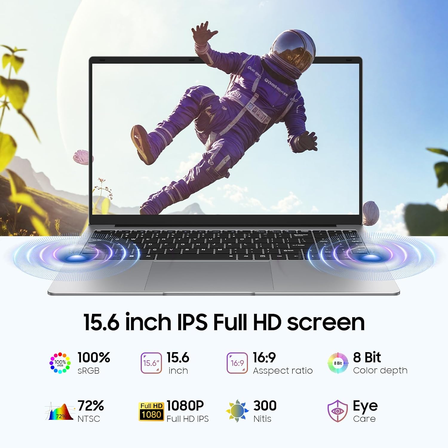 EYY 15.6' Laptop Computer, Win 11 Laptops with 8GB RAM 256GB SSD, Celeron N4000 Processor, 100% sRGB Screen, for Business, Student & Everyday Tasks, 5000mAh Battery, Dual Band WiFi