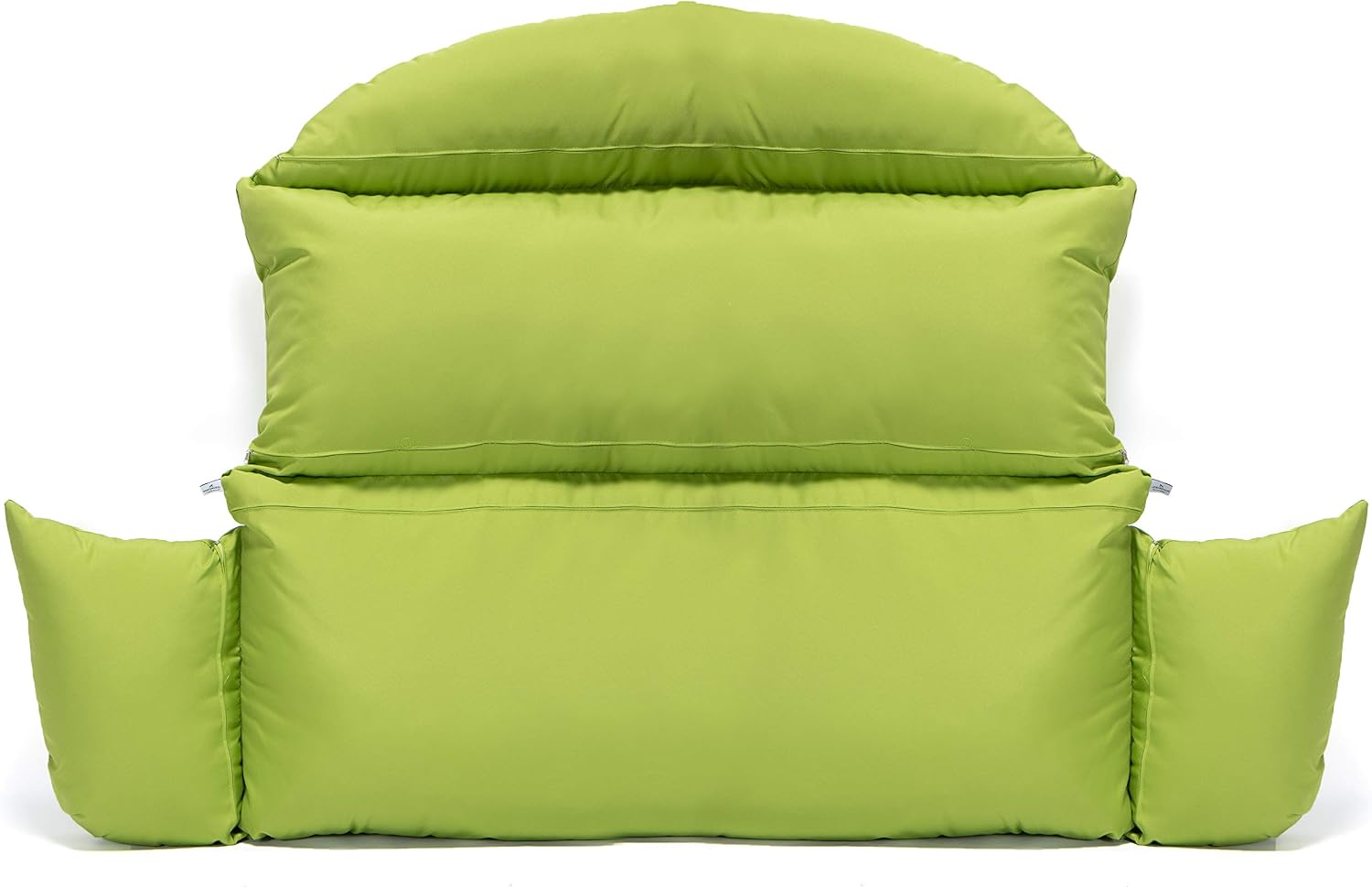 LeisureMod 2 Person Hanging Swing Chair Cushion - Light Green, Breathable Cotton, Weather-Resistant, Machine Washable, Zipper Cover