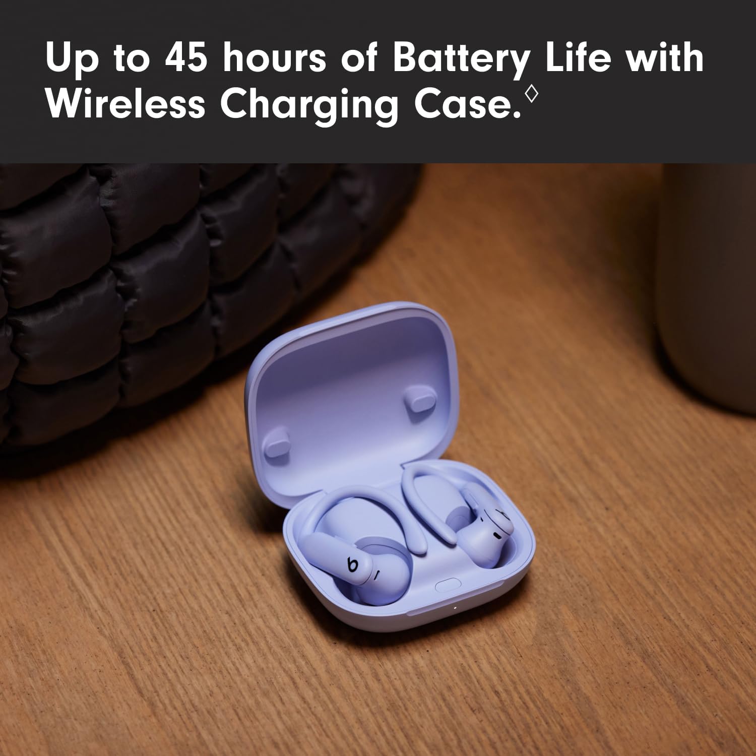 Beats Powerbeats Pro 2 - Wireless Noise Cancelling Workout Earbuds with Secure- Fit Earhooks, Up to 45-Hour Battery with Charging Case, Sweat & Water Resistant, Heart Rate Monitoring - Hyper Purple