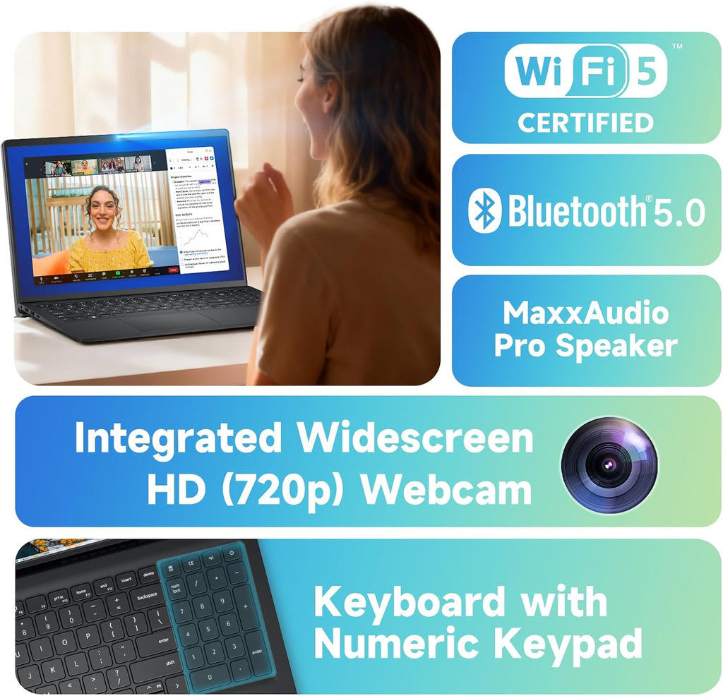 Dell Inspiron 15 Touchscreen Laptop, 15.6' FHD IPS Display, AMD Ryzen 7 7730U, 20GB RAM 1TB SSD, Wi-Fi 6, AMD Radeon Graphics, Windows 11 Pro, Copilot AI, Numeric Keypad, Business & Student Laptop