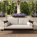 The Madison Steel Daybed Porch Swing with Included Outdoor Cushion Set