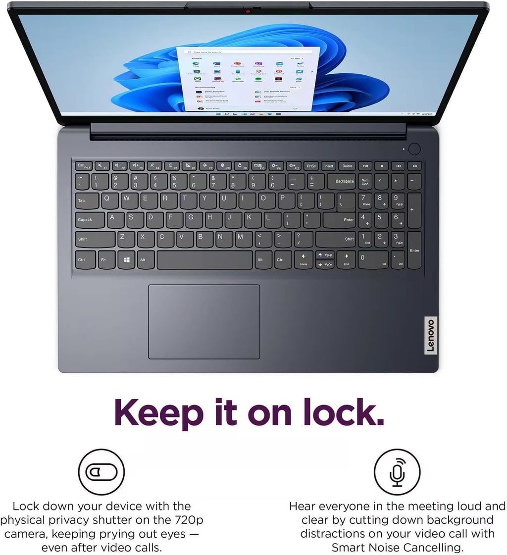 Lenovo Ideapad 1i 15.6' Full HD Touchscreen Laptop, Intel Core i5-1334U, 16GB DDR4, 1TB SSD, Intel Iris Xe Graphics, Windows 11 Pro, Abyss Blue, 83B40001US