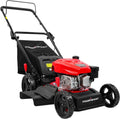 PowerSmart EasyCut 18-Inch 144cc Push Gas Lawn Mower, 3-in-1 Mulch/Bag/Side Discharge, Steel Deck, 6 Height Adjustment
