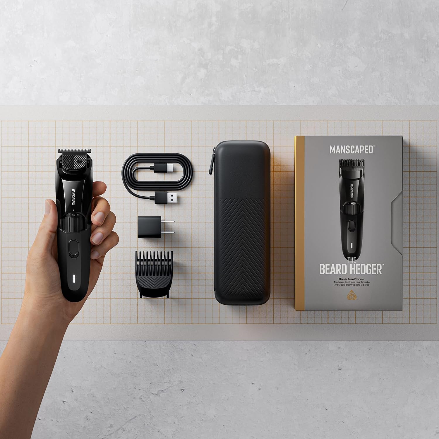 MANSCAPED® The Face Grooming Duo Contains: The Beard Hedger® Premium Precision Beard Trimmer and Weed Whacker® 2.0 Nose and Ear Hair Trimmer