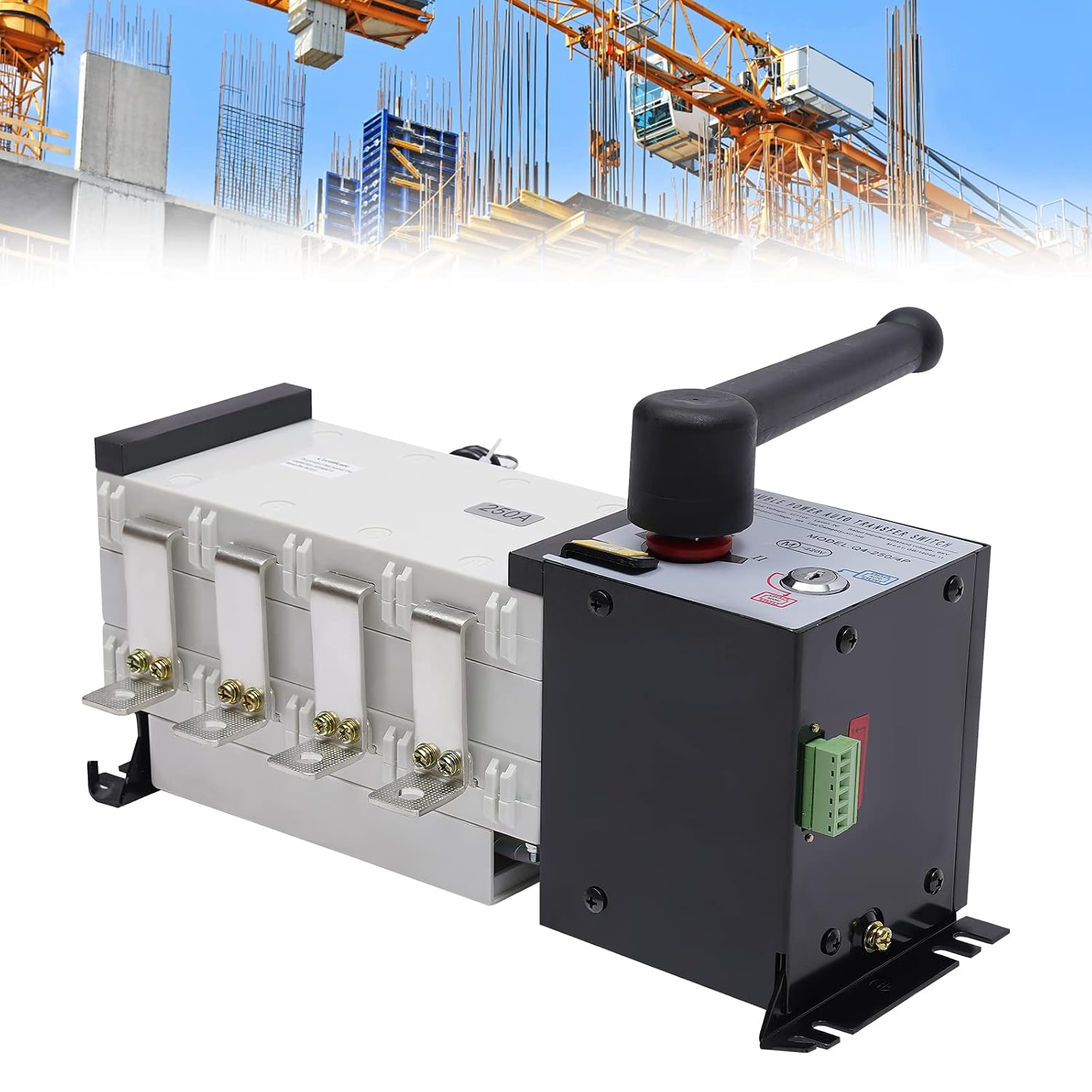 110V Dual Power Automatic Transfer Switch Dual Power Generator Changeover Switch 250A 4P