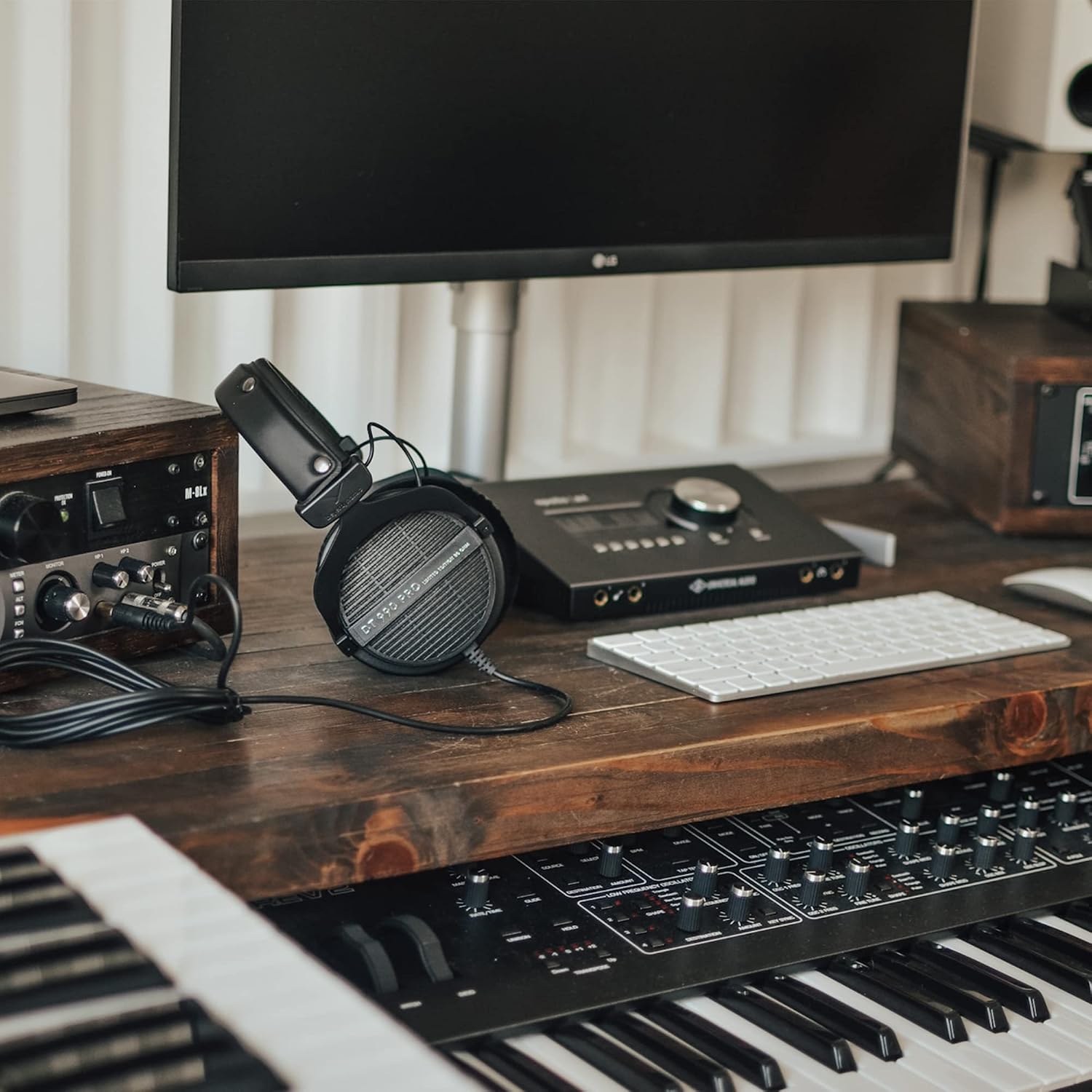 beyerdynamic DT 990 PRO Over-Ear Studio Monitor Headphones - Open-Back Stereo Construction, Wired (80 Ohm, Black (Limited Edition)) (Renewed)
