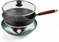 1700W Concave Induction Wok Cooktop,9.25-Inch Coi,Non-Pulse Continuous Heating, Professional Countertop Wok Burner Stove for Stir Fry Cooking