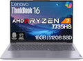 Lenovo ThinkBook 16 G7 Business Laptop, 16' FHD+, AMD Ryzen 7 7735HS, 16GB DDR5, 512GB NVMe, WiFi 6E + BT, Backlit KB, Fingerprint Reader, HD Webcam, Win 11 Pro