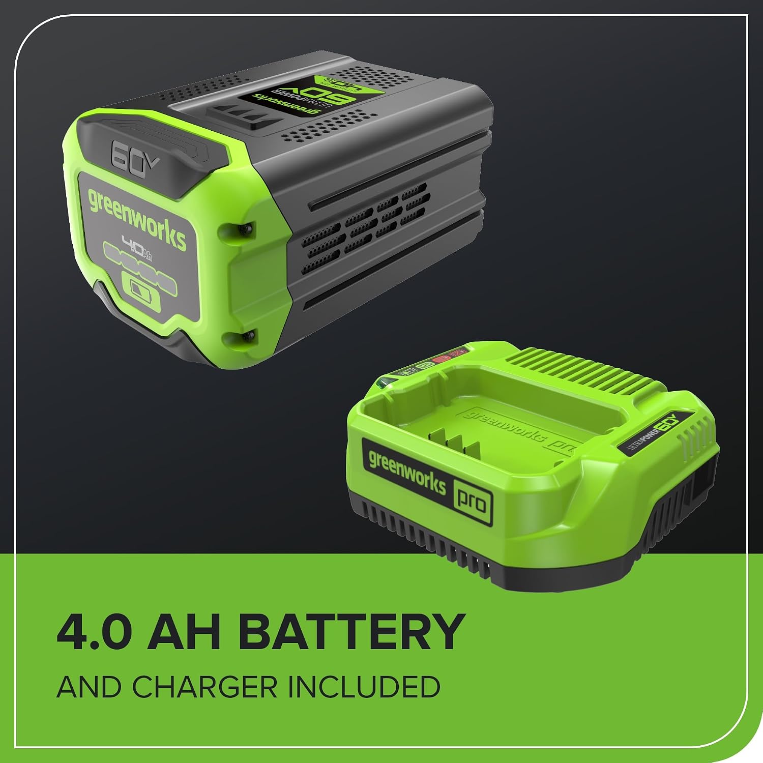 Greenworks 60V 17' Brushless Cordless Push Lawn Mower, 2-in-1 Mulching/Bagging, 4.0Ah Battery and 3A Charger(40min Runtime)