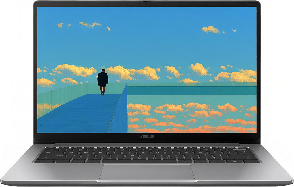 ASUS CX14 Chromebook Laptop, 14' FHD (1920 x 1080) IPS LED Laptop, Intel Celeron N4500, 4GB Memory, 64GB eMMC, Misty Grey, Chrome OS, HDMI, TWE Mouse Pad