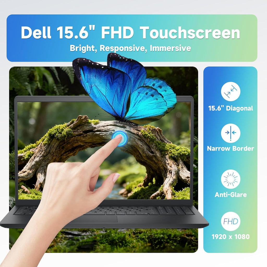 Dell Inspiron 15 Touchscreen Laptop, 15.6' FHD IPS Display, AMD Ryzen 7 7730U, 20GB RAM 1TB SSD, Wi-Fi 6, AMD Radeon Graphics, Windows 11 Pro, Copilot AI, Numeric Keypad, Business & Student Laptop