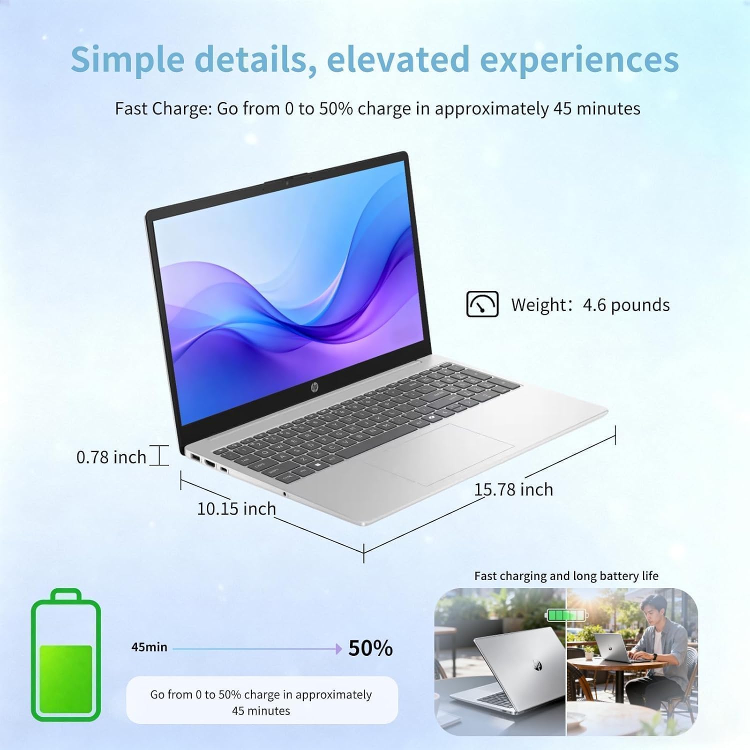 HP 15.6inch Touchscreen Laptop Computer - Intel 13th Generation Core i7-1355U(10-core), 1920 x 1080 Full HD, 300 nits, Wi-Fi6, Bluetooth, Windows 11 Pro for Business, Student(32GB RAM | 2TB SSD)