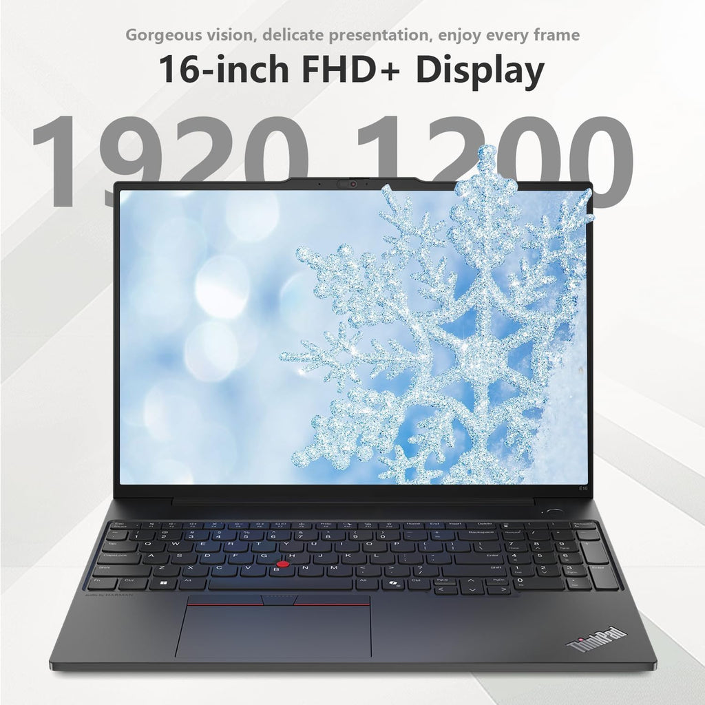 Lenovo ThinkPad E16 Gen 2 Business Laptop, 16' FHD+, AMD Ryzen 7 7735U, 64GB DDR5 RAM, 2TB SSD, Fingerprint, Backlit Keyboard, HDMI, Wi-Fi 6, Windows 11 Pro, Black, w/Bundle
