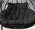2 Seater Egg Chair Swing Cushion Outdoor, Washable Hanging Egg Chair Cushions Replacement, Large Single Pads Nest Shaped Seat Cushions, Thick Soft Solid Color Back Pillow