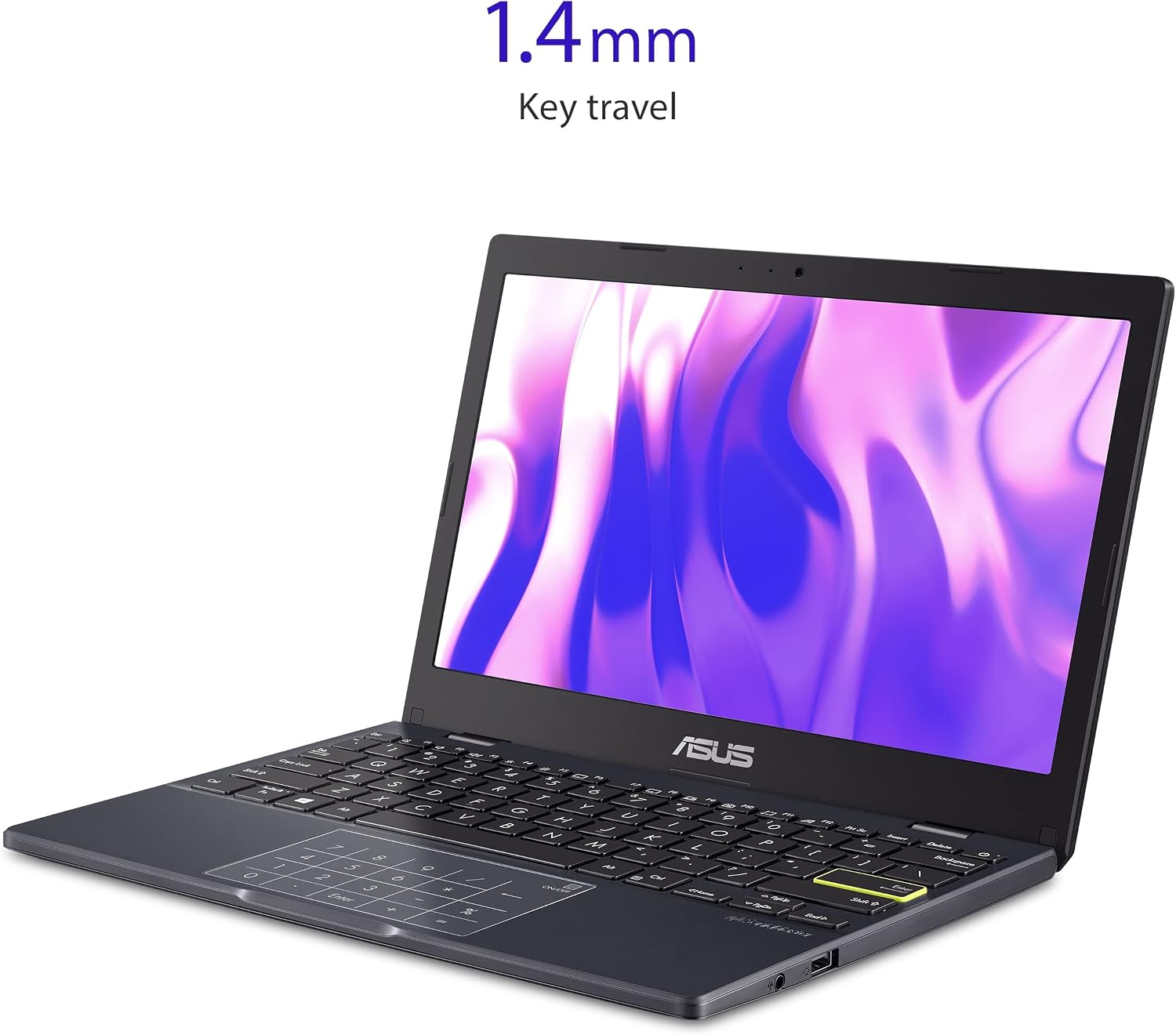 ASUS Notebook E210 11.6' Ultra Thin, Intel Celeron N4020 Processor, 4GB RAM, 64GB eMMC Storage, Windows 10 Home in S Mode with One Year of Office 365 Personal, E210MA-DB02,Star Black