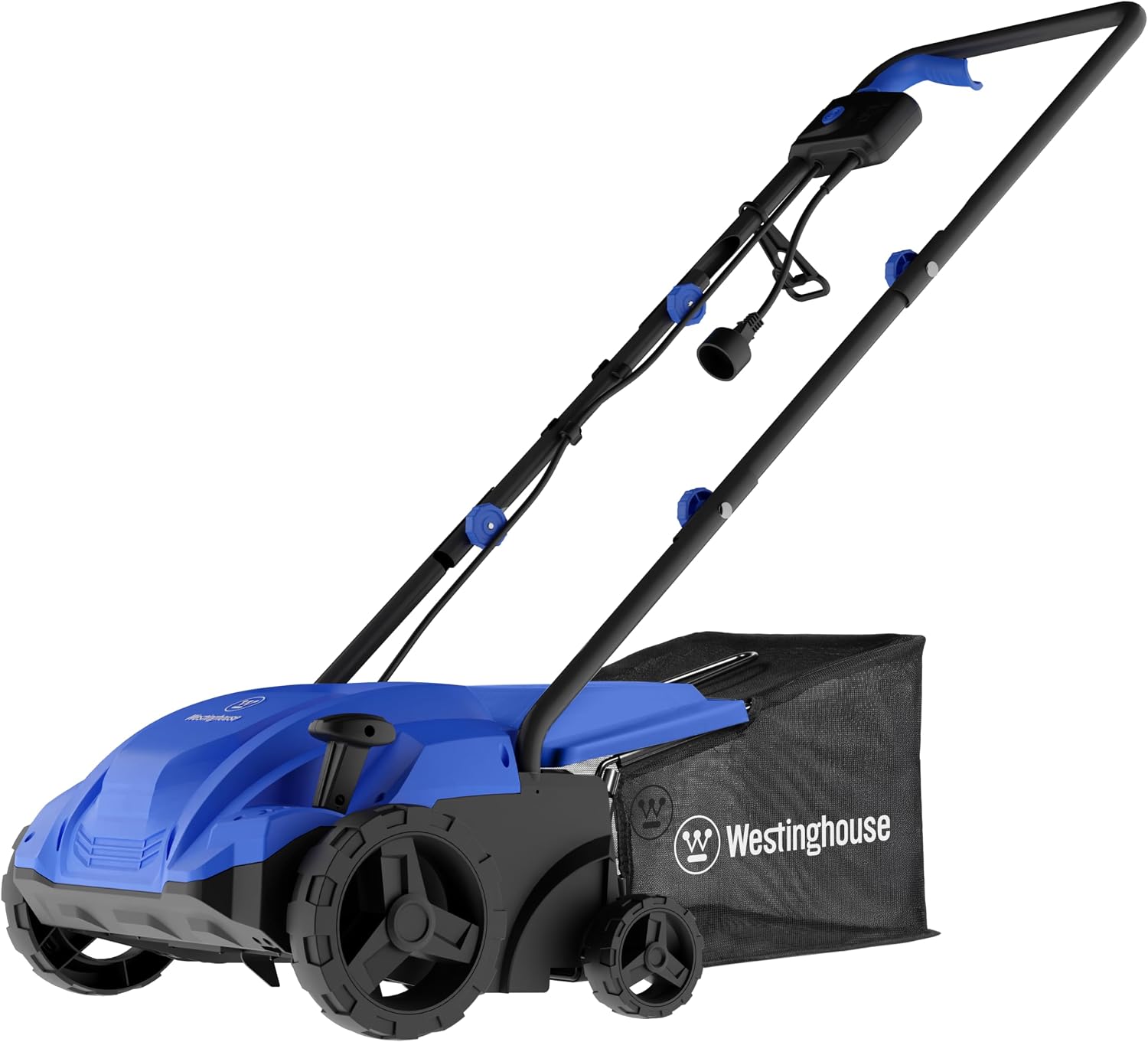 Westinghouse 13' 12-Amp 2-in-1 Electric Dethatcher and Scarifier with Collection Bag