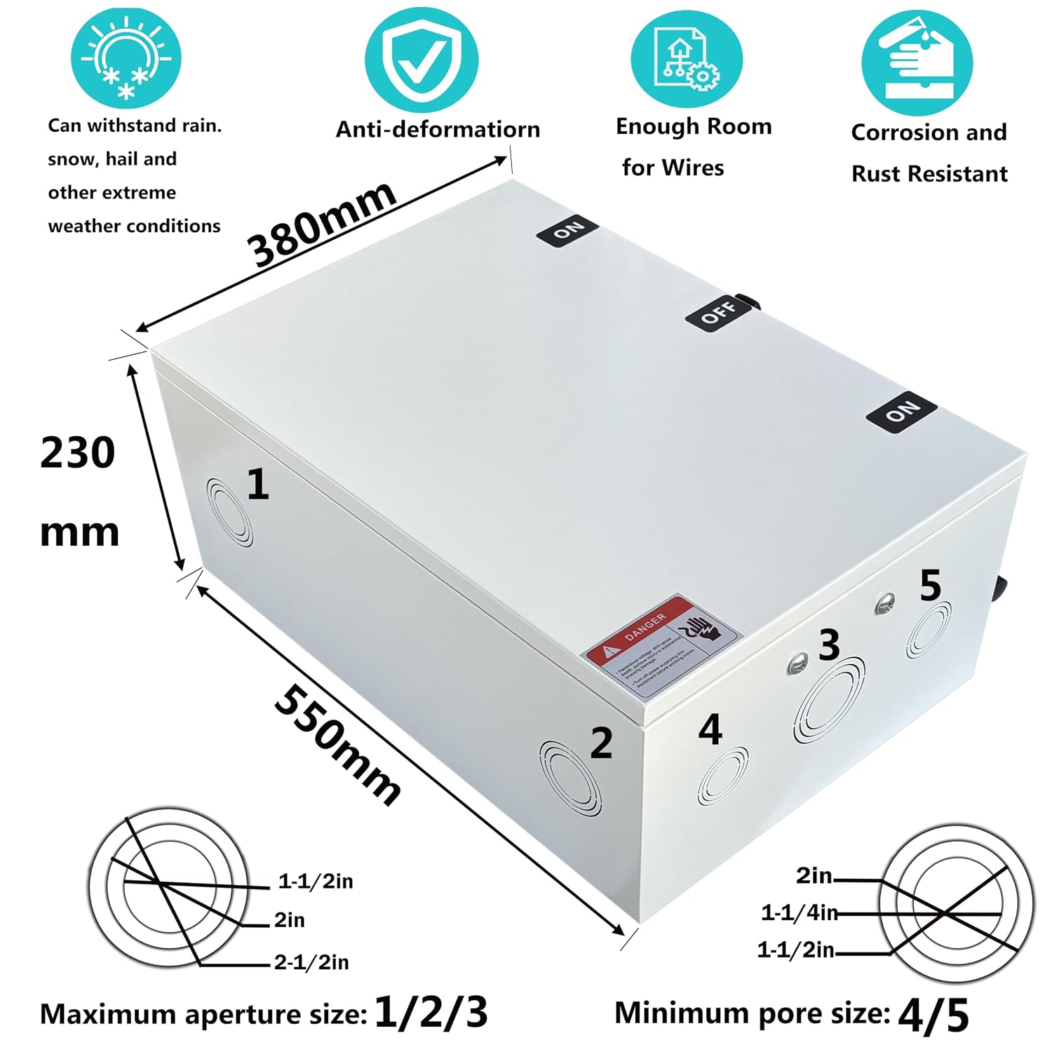 400A Generator Transfer Switch 96000W high-Power Double-Throw Heavy-Duty Safety 120V/240V Voltage Conversion Manual Transfer Switch Multiple Insulation Protection to Keep You Safe