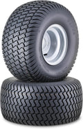 WANDA Lawn Mower Tractor Tire Wheel Assembly 20X10-8 4-Ply with 4 Lugs on 4' PCD Silver Wheel-13040,SET 2