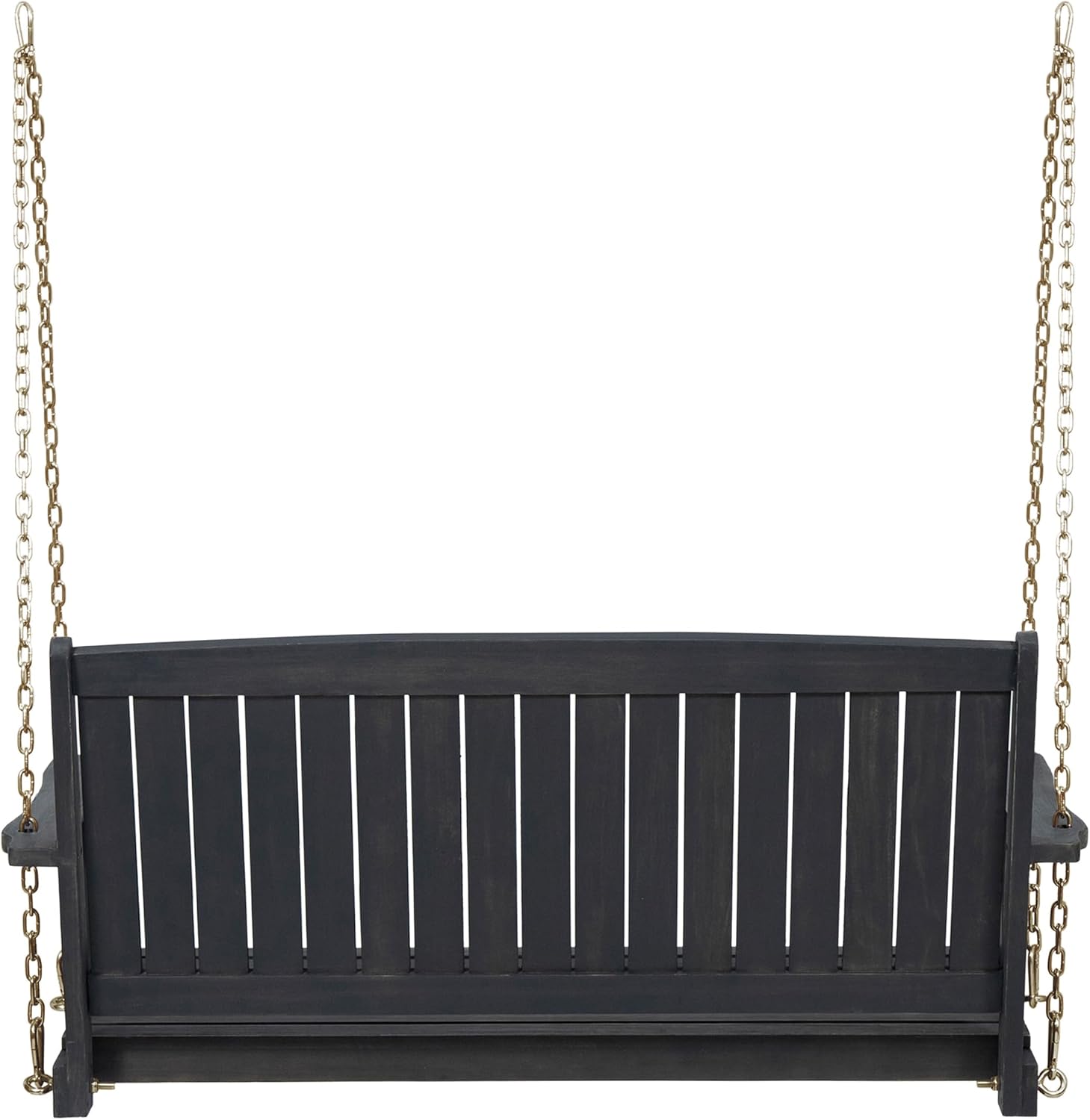 Villa Garden Hanging Solid Wood Leisure Rocking Chair Thickened with Galvanized Reinforcement Chain Suitable for Indoor and Outdoor Use