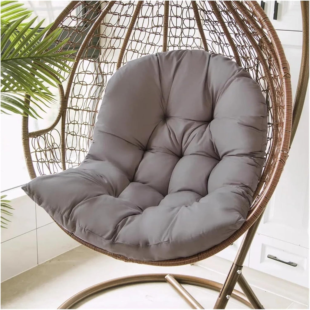 Egg Chair Cushion Hanging Basket Cushion,Swing Seat, Indoor and Outdoor Rocking Chair Pad for Hanging Chairs(Light Grey)