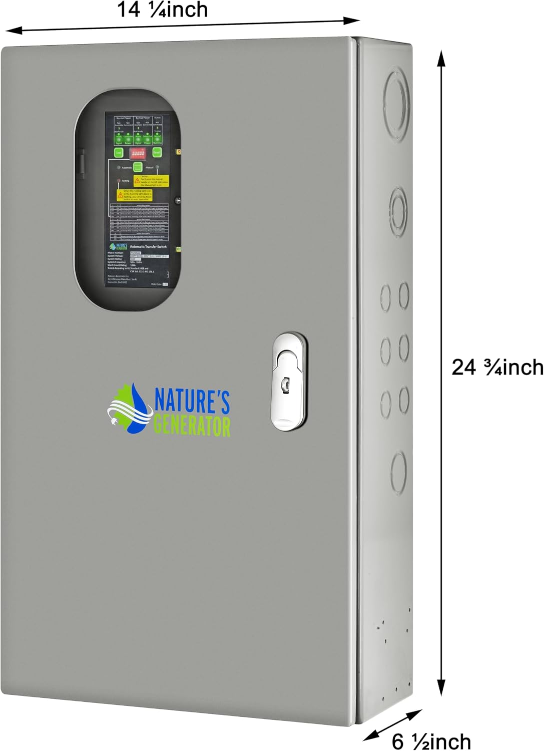 Nature's Generator Pre-Wired Automatic Transfer Switch 120V/240V 50A 12 Circuits