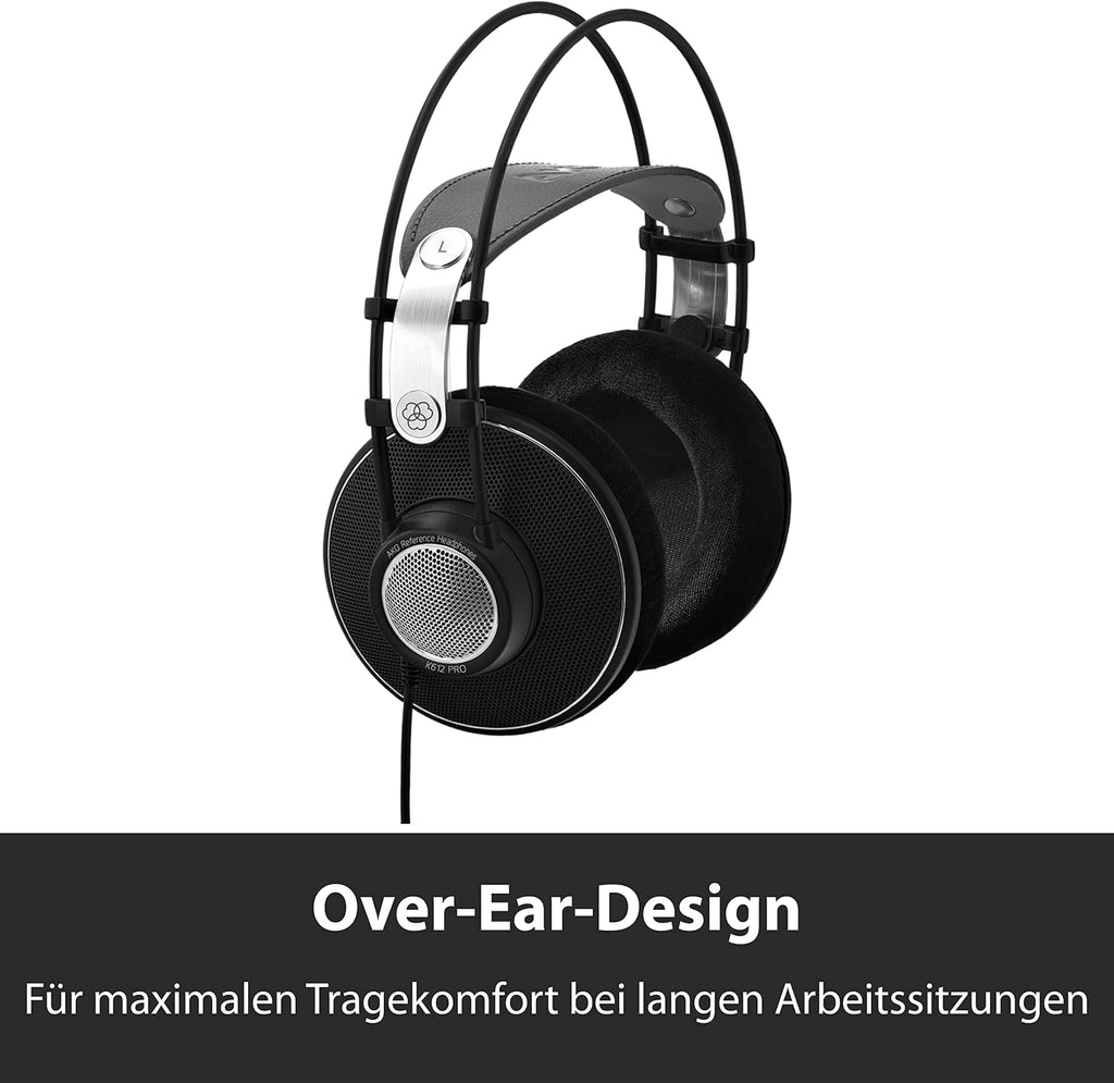 AKG Pro Audio K612 PRO Over-Ear, Open-Back, 120 Ohm, Premium Reference Studio Headphones. Wired for Professional Recording, Monitoring, hi-fi Listening. Light Weight, high Comfort. Black