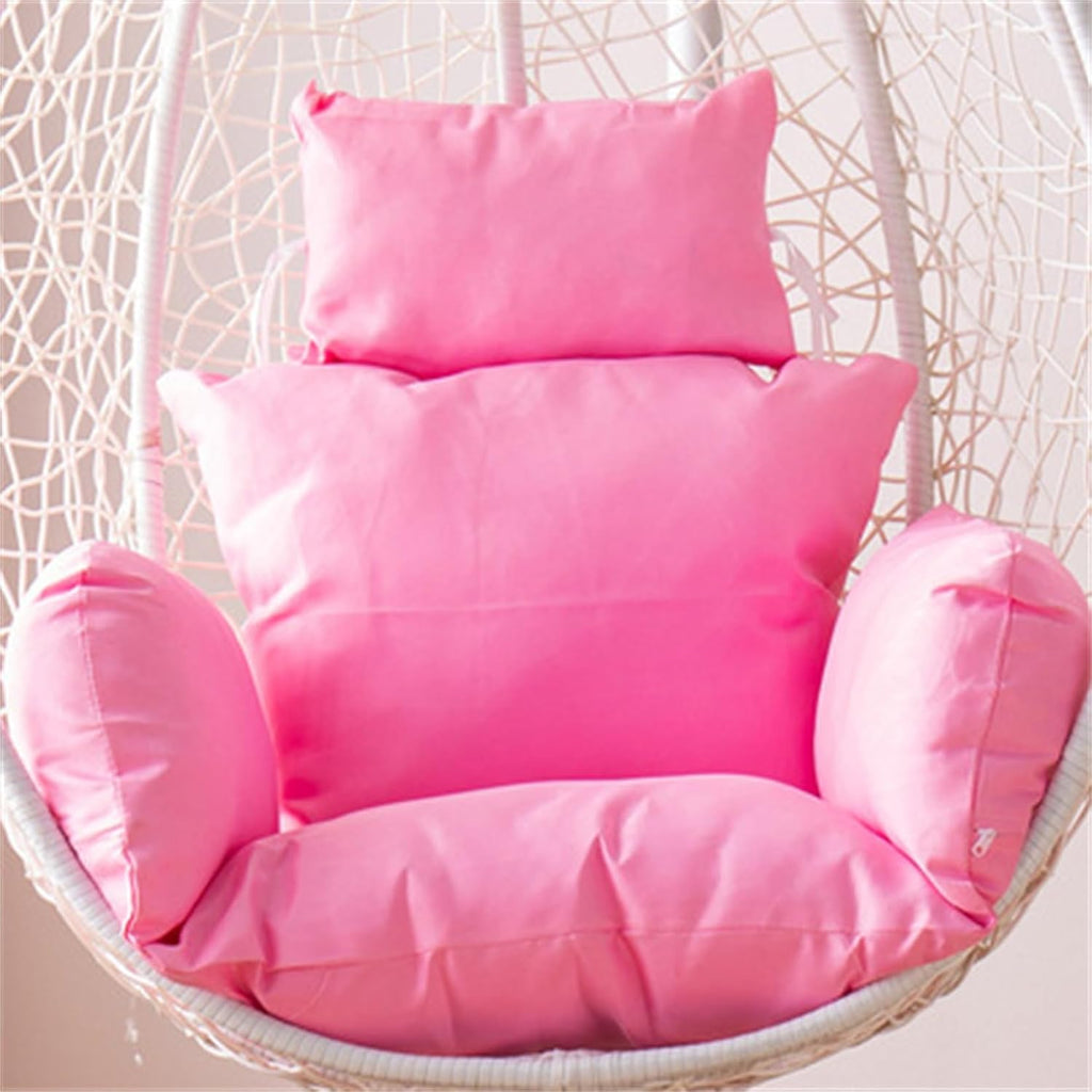 Egg Chair Cushion Replacement Thicken Hanging Egg Swing Chair Cushion Indoor Outdoor Wicker Rattan Hammock Basket Cushion for Outdoor Garden(Light Pink)