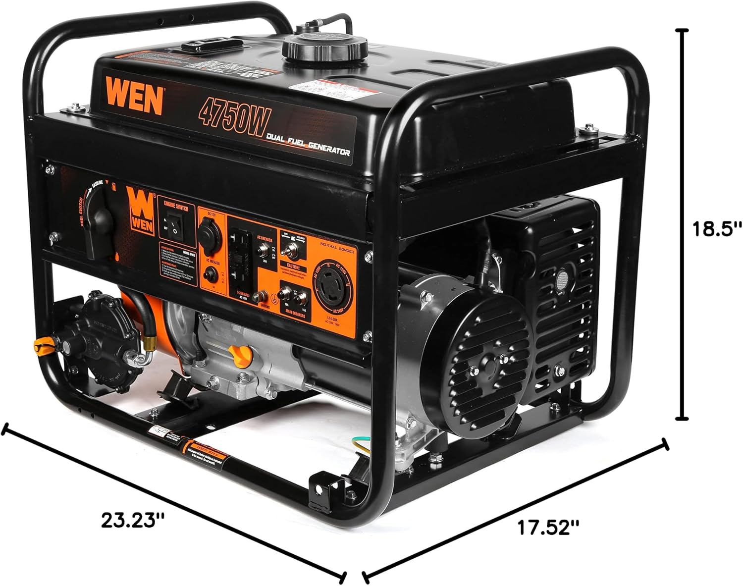 WEN 4,750-Watt 120V/240V Dual Fuel Portable Generator (DF472)