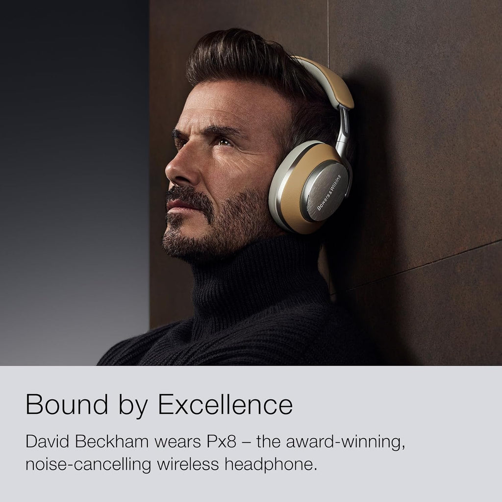 Bowers & Wilkins Limited Edition Px8 Over-Ear Bluetooth Headphones, Advanced Active Noise Cancellation Wireless Headphones, Luxurious Materials, 30-Hr Battery Life, 15-Min Quick Charging, Tan