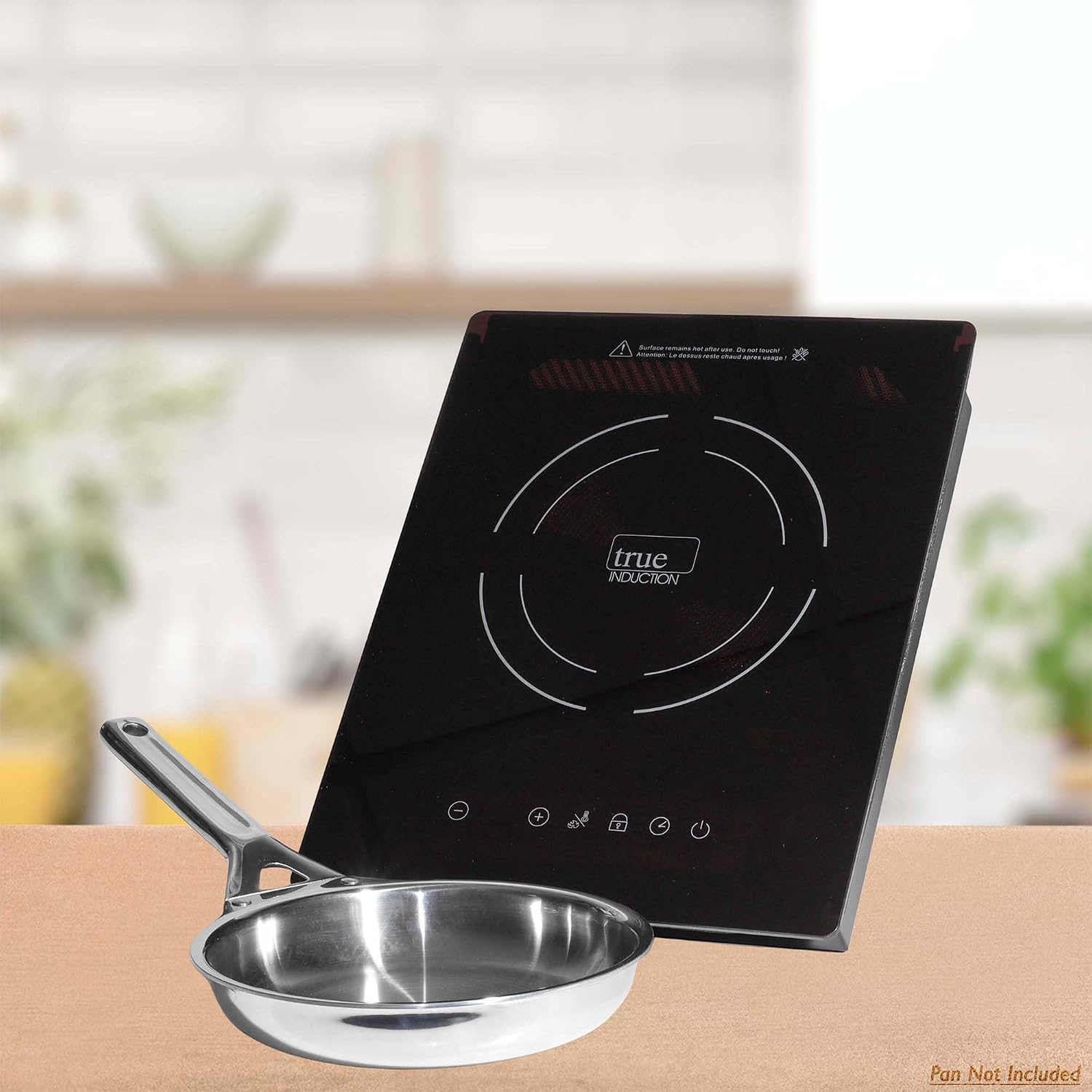 TI-1B 12 inch Built-In Single Burner Induction Glass-Ceramic Cooktop, 1750W, UL858 Certified