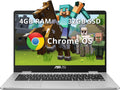 ASUS Chromebook 14' HD Laptop, Intel Celeron N3350 Processor, 4GB RAM, 32GB eMMC Flash Memory, Intel HD Graphics, HD Webcam, Stereo Speakers, Chrome OS, Silver (Renewed)