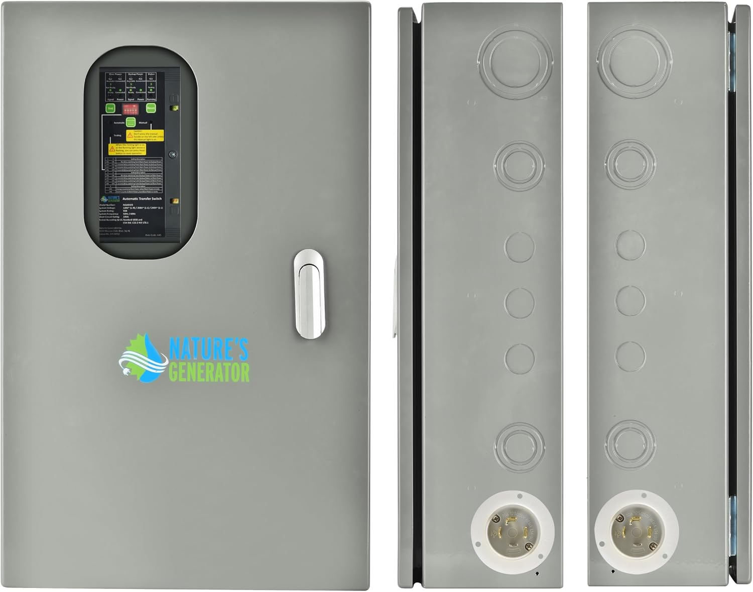 Nature's Generator Automatic 30A Transfer Switch with Inlet Box L14-30P UL Approved