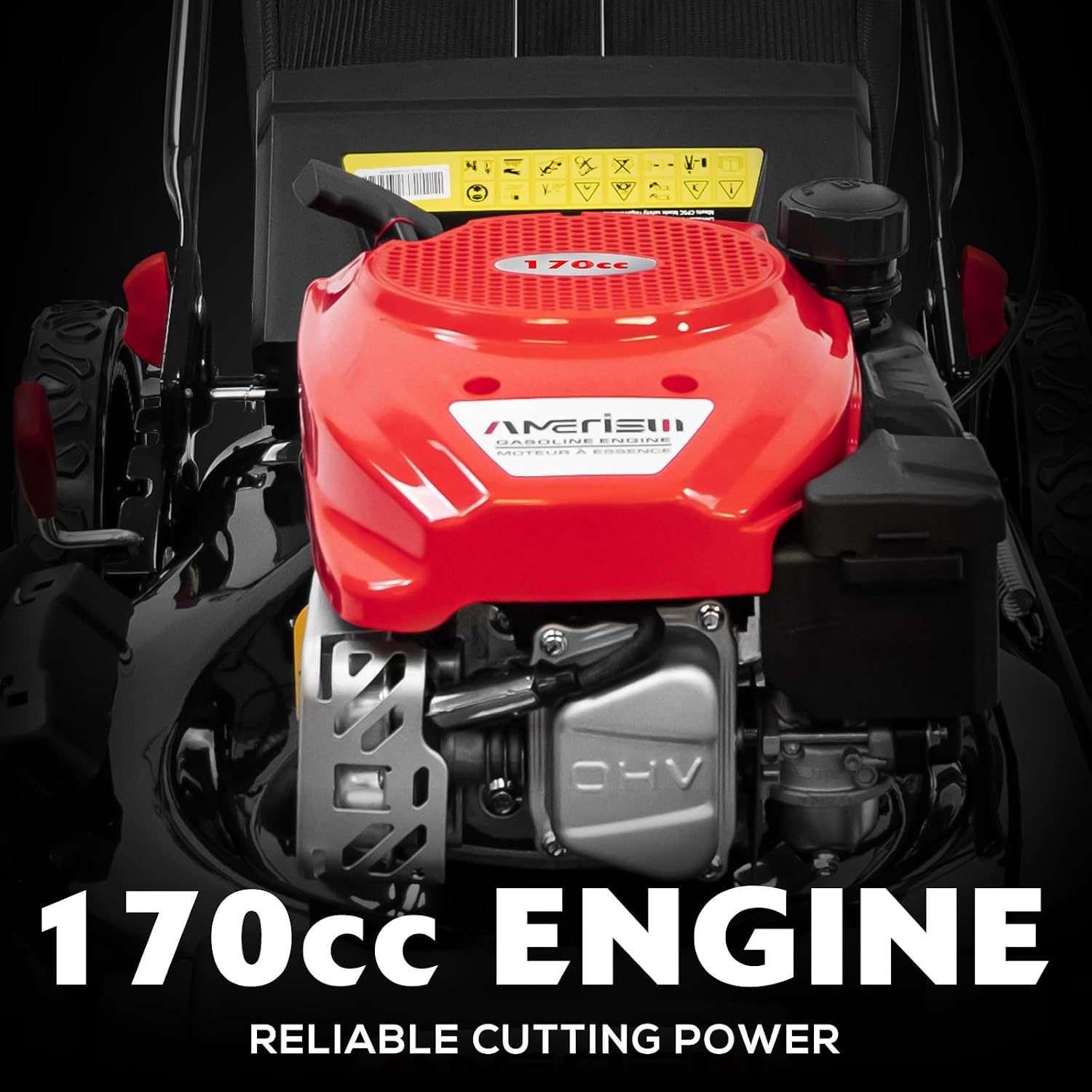 AMERISUN Self Propelled Gas Lawn Mower, 21' with 170cc 4-Cycle OHV Engine 3-in-1 RWD Self-Propelled Lawn Mower (AV8621S1)