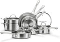 Stainless Steel Cookware Set,Tir-Ply Pots and Pans Set,13 Pcs Stainless Steel Induction Kitchen Cookware Sets,PFOA Free, Frying Pans, Butter warmer,Saute Pan & Stock Pot,Compatible with All Cooktops