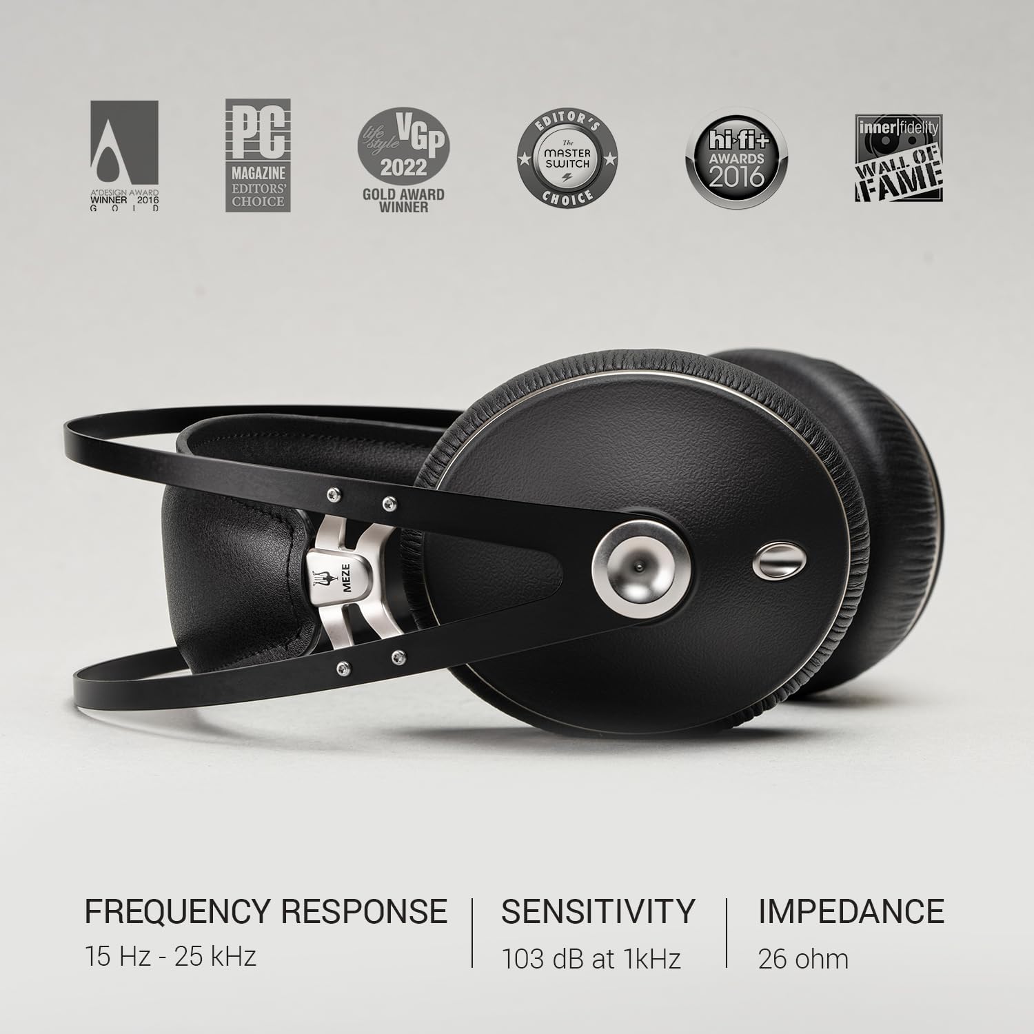 MEZE AUDIO | 99 NEO | Closed-Back Headphones for Audiophiles | Gaming | Podcasts | Home Office | Wired Over-Ear Headphones with Mic and Self Adjustable Headband