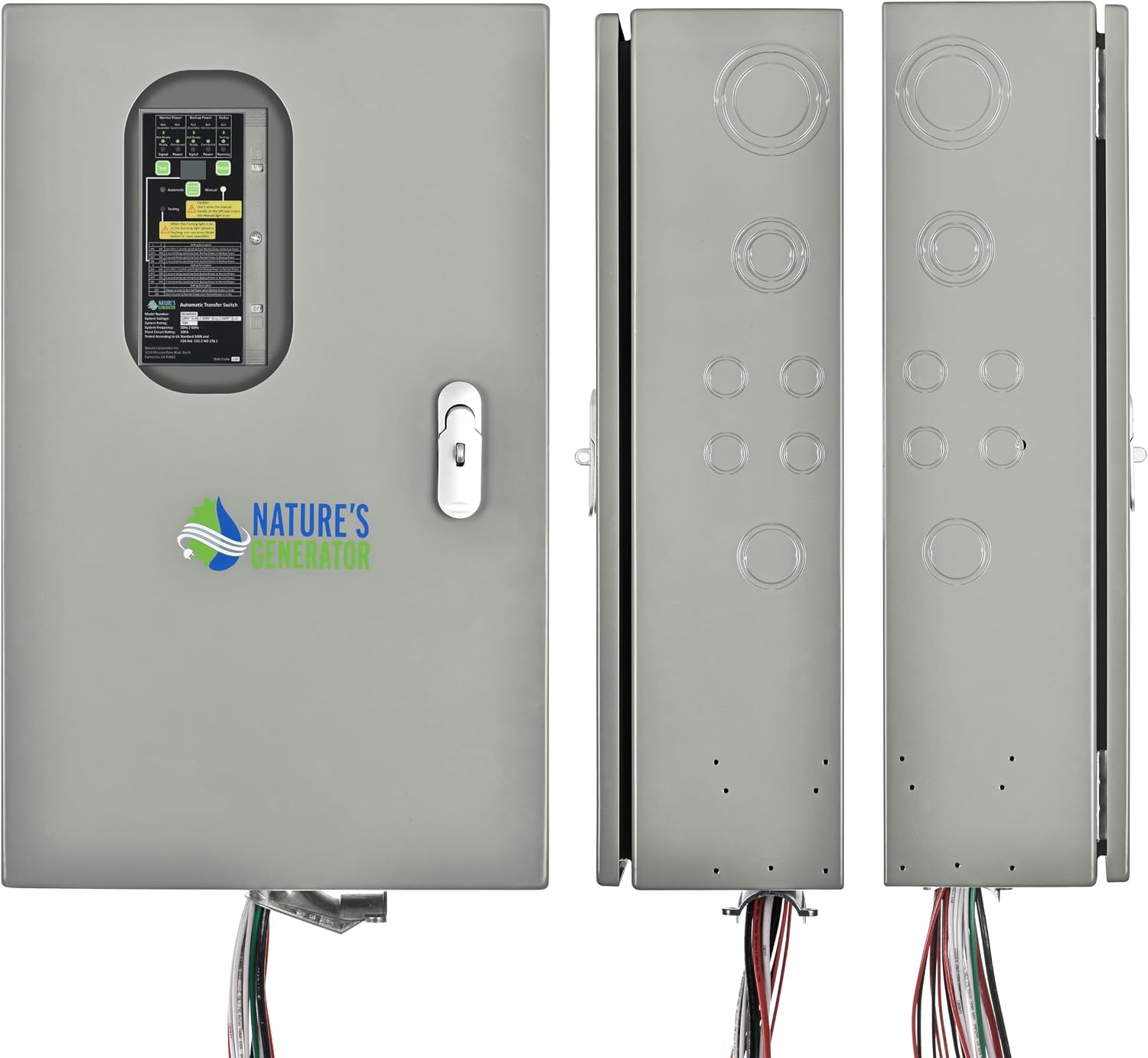 Nature's Generator Pre-Wired 120V/240V 30A 8 Circuits Automatic Transfer Switch UL Approved