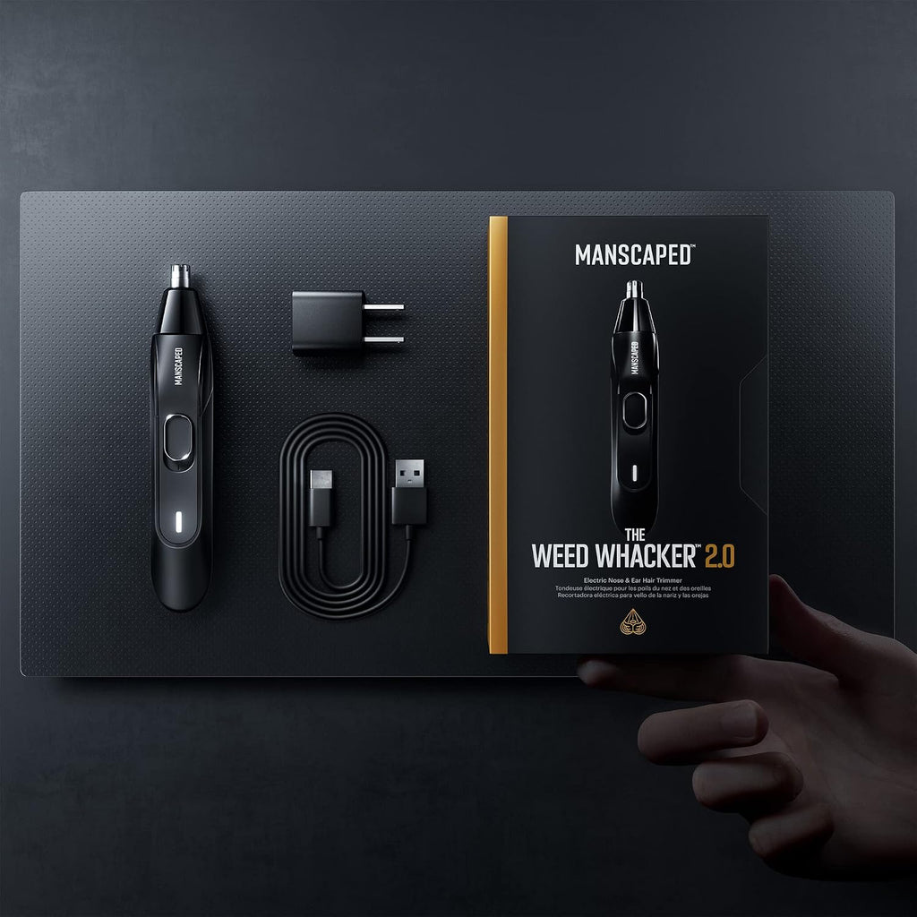 MANSCAPED® The Face Grooming Duo Contains: The Beard Hedger® Premium Precision Beard Trimmer and Weed Whacker® 2.0 Nose and Ear Hair Trimmer