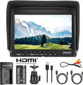 NEEWER F100 7 Inch Camera Field Monitor HD Video Assist Slim IPS 1280x800 HDMI Input 1080p with 2600mAh Li-ion Battery/USB Charger for DSLR Cameras, Handheld Stabilizer, Film Video Making Rig
