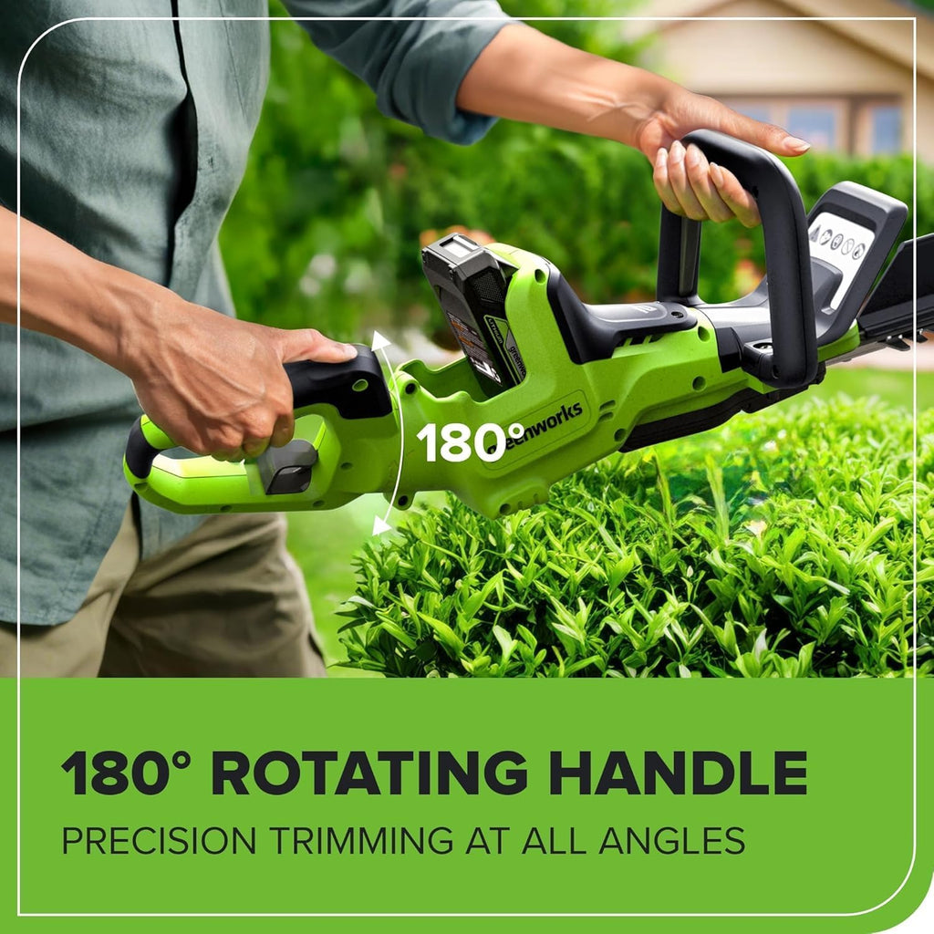 Greenworks 48V (24V x 2) 5-Piece Garden Tool Set: 20' Push Mower, 12' String Trimmer, 320CFM Leaf Blower, 12' Chainsaw, 22' Hedge Trimmer - 3 Batteries, 2 Chargers, 3-Year Warranty